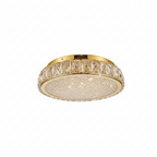 GLORY 40cm Crystal Oyster Light Tri Colour LED Gold