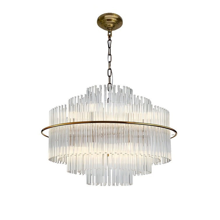 ASHTON 12 Light Modern Chandelier 68cm Brass