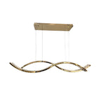 SURF Crystal Bar Pendant Light 1.3m Gold