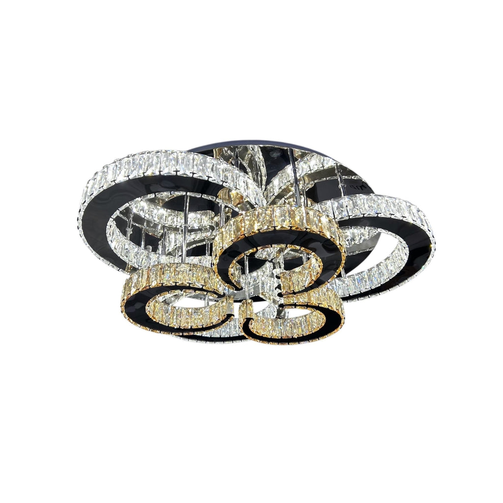 LOTUS 75cm Crystal Ceiling Light Tri Colour LED