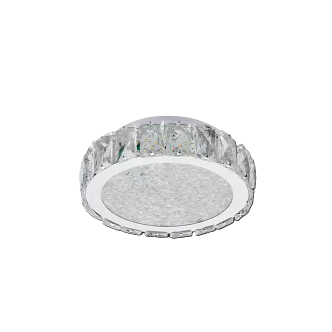 GLORY 30cm Crystal Oyster Light Tri Colour LED Chrome