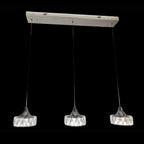 ROYAL 3 Crystal Linear Bar Pendant Light 80cm Chrome