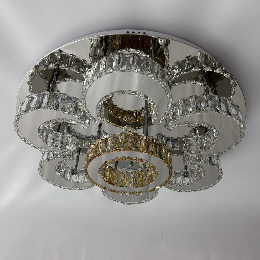 LOTUS 60cm Crystal Ceiling Light Tri Colour LED