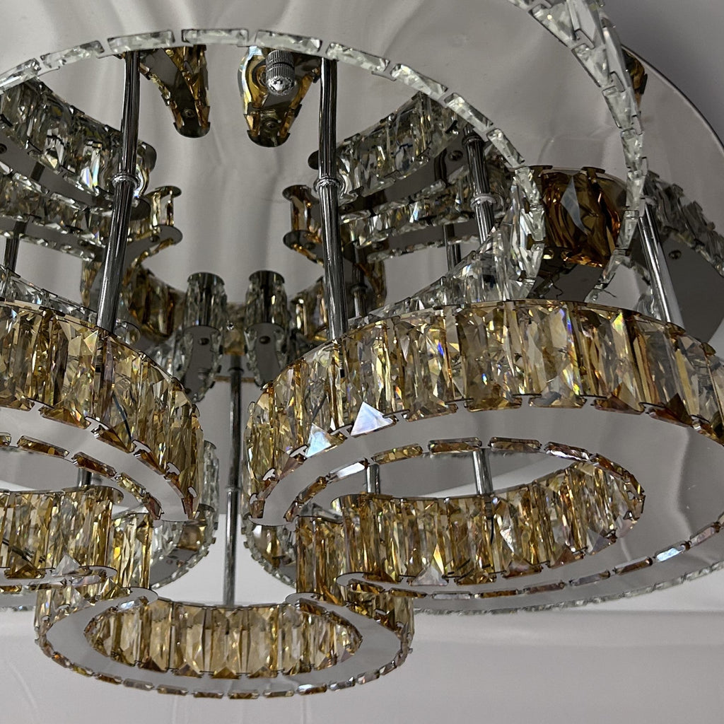 LOTUS 75cm Crystal Ceiling Light Tri Colour LED