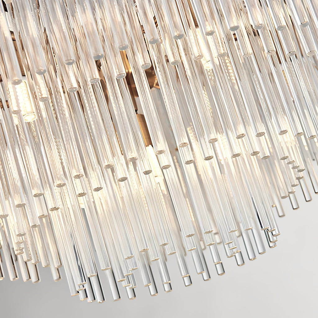 ASHTON 12 Light Modern Chandelier 68cm Brass