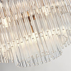 ASHTON 12 Light Modern Chandelier 68cm Brass