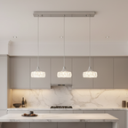 ROYAL 3 Crystal Linear Bar Pendant Light 80cm Chrome