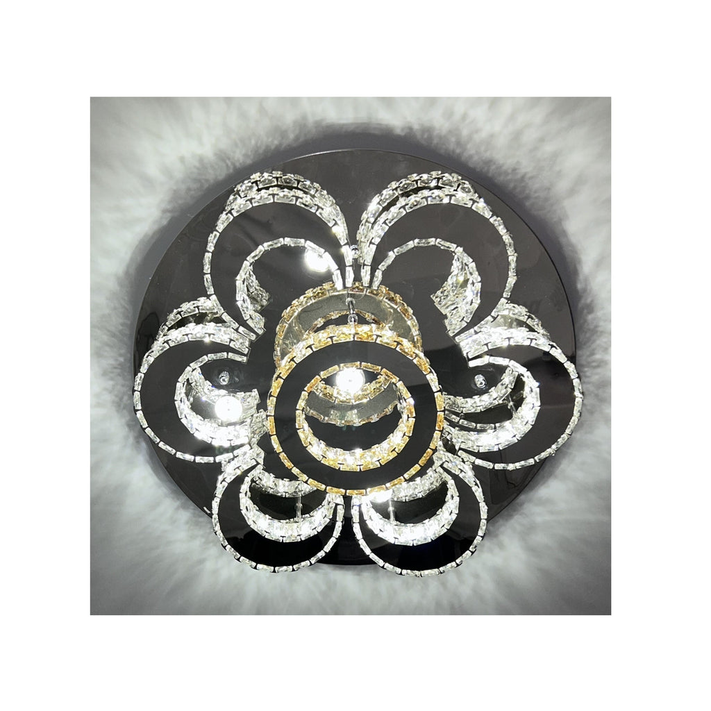 LOTUS 60cm Crystal Ceiling Light Tri Colour LED