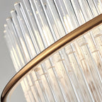 ASHTON 12 Light Modern Chandelier 68cm Brass