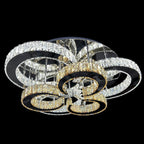 LOTUS 75cm Crystal Ceiling Light Tri Colour LED
