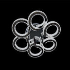 BLOSSOM 6 Ring Crystal Close to Ceiling Light 70cm Chrome