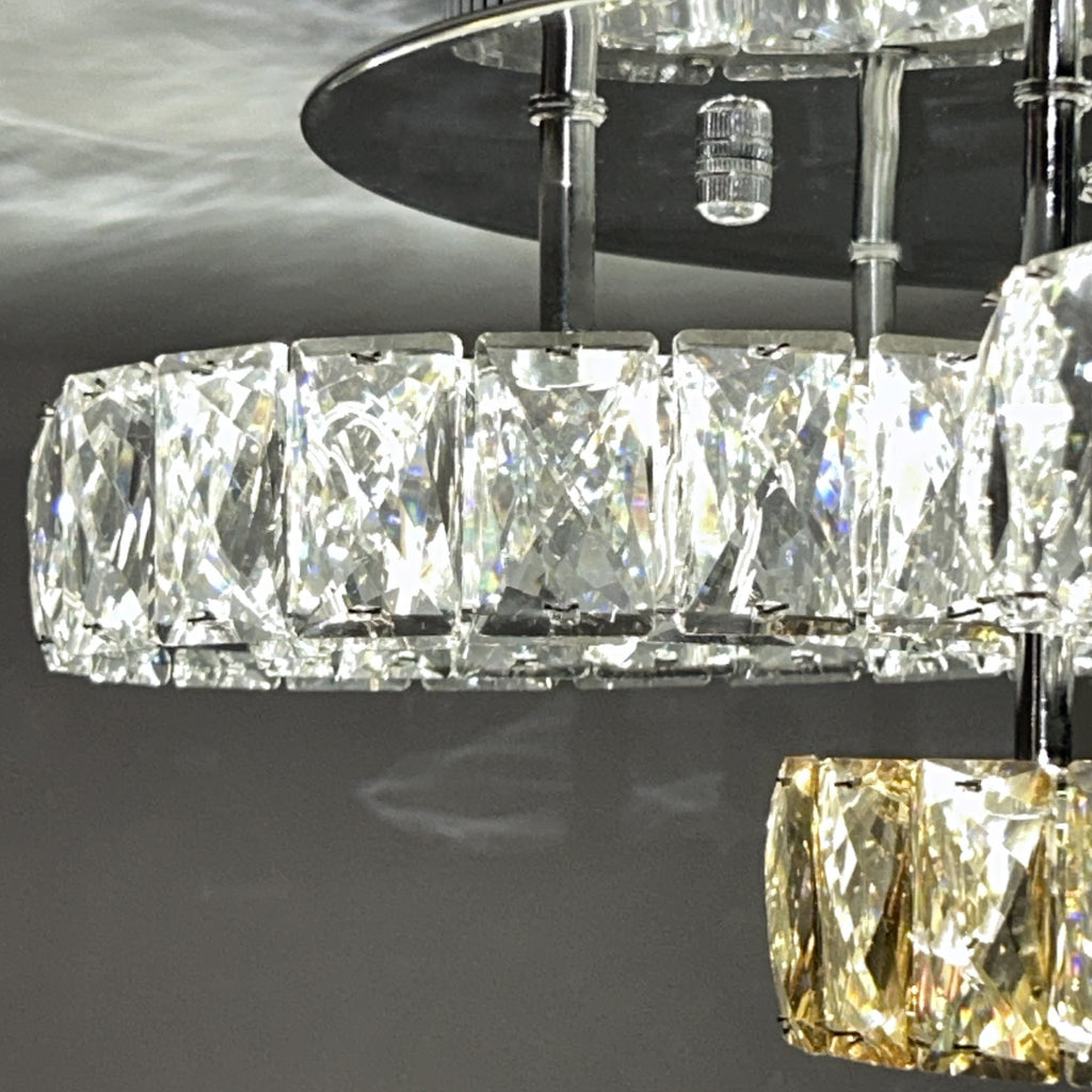 LOTUS 50cm Crystal Ceiling Light Tri Colour LED