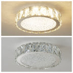 GLORY 30cm Crystal Oyster Light Tri Colour LED Chrome
