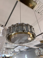 CHESS 5 Crystal Linear Bar Pendant Light 1m Gold