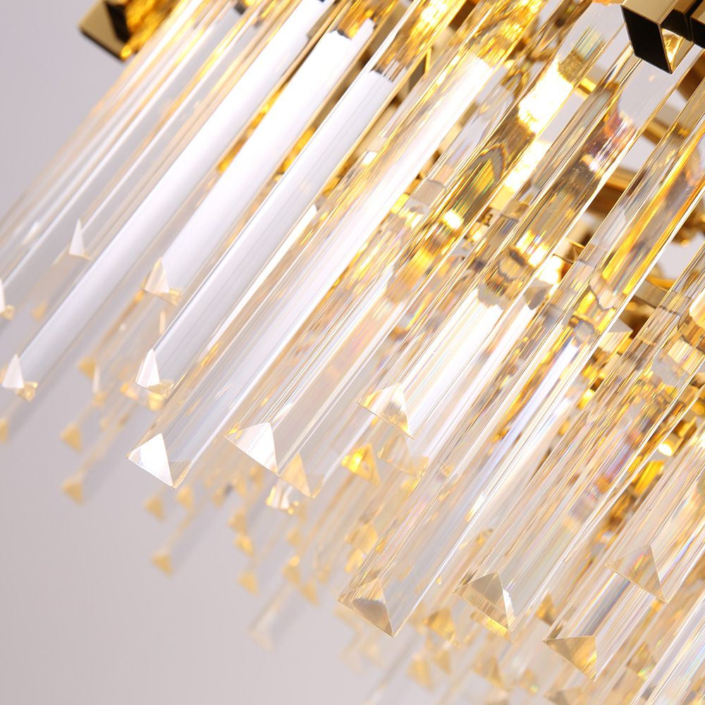 REGINI 6 Light Crystal Chandelier Pendant 60cm Gold