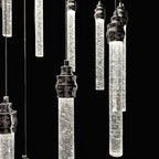 SPIRAL 30 Prism Crystal Pendant Chandelier Chrome