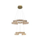 STACKO 2 Tier Crystal Pendant Light 60cm Gold