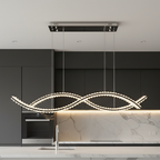 SURF Crystal Bar Pendant Light 1.3m Chrome