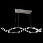 SURF Crystal Bar Pendant Light 1.3m Chrome