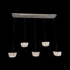 QUEEN 5 Crystal Linear Bar Pendant Light 1m Chrome
