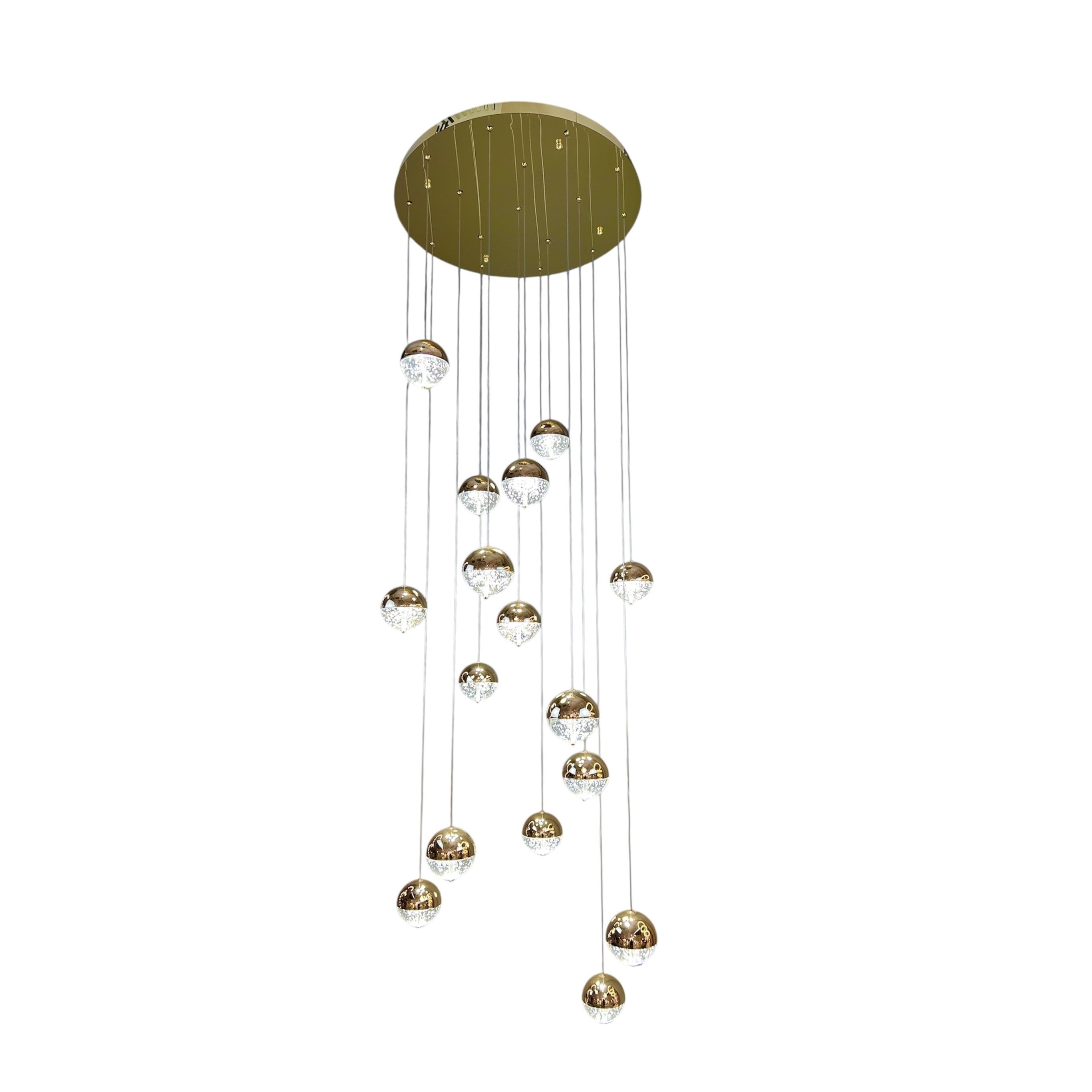 SPHERE 16 Light Pendant Chandelier Gold
