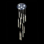 SPIRAL 15 Light Prism Pendant Chandelier Chrome
