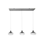 ROYAL 3 Crystal Linear Bar Pendant Light 80cm Chrome