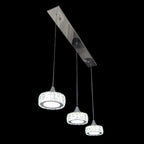 ROYAL 3 Crystal Linear Bar Pendant Light 80cm Chrome