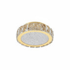 GLORY 30cm Crystal Oyster Light Tri Colour LED Gold