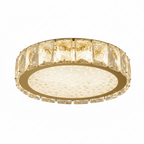 GLORY 30cm Crystal Oyster Light Tri Colour LED Gold