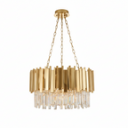 REGINI 6 Light Crystal Chandelier Pendant 60cm Gold