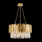 REGINI 6 Light Crystal Chandelier Pendant 60cm Gold