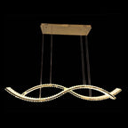 SURF Crystal Bar Pendant Light 1.3m Gold