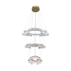 STACKO 3 Tier Crystal Pendant Light 80cm Gold