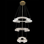 STACKO 3 Tier Crystal Pendant Light 80cm Gold