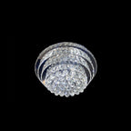 CROWN 60cm Crystal Ceiling Light Tri Colour LED Chrome