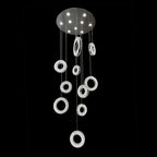 HALO 10 Ring Crystal Pendant Chandelier Chrome