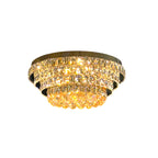 CROWN 60cm Crystal Ceiling Light Tri Colour LED Gold