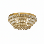 CROWN 60cm Crystal Ceiling Light Tri Colour LED Gold