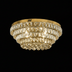 CROWN 60cm Crystal Ceiling Light Tri Colour LED Gold