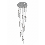 SPIRAL 30 Prism Crystal Pendant Chandelier Chrome